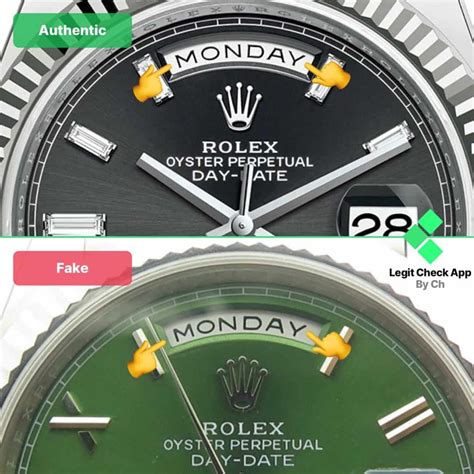 rolex oyster perpetual day date original vs fake